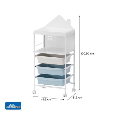 ชั้นลิ้นชัก 3 ชั้น STACKO LITTLE-P 44.6X31.6X100.8 ซม. สีขาว/ฟ้า_8