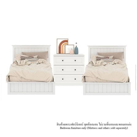 ชุดห้องนอน 3.5 ฟุต KONCEPT MONETA 59057335 สีขาว_0