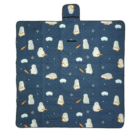แผ่นอเนกประสงค์ HOME LIVING STYLE PENGUIN 195X195 ซม. สีน้ำเงิน_0