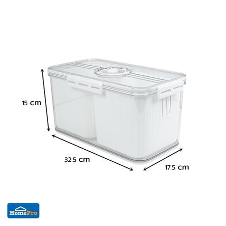 กล่องจัดเก็บในตู้เย็น 2 ช่อง ฝาบันทึกวันได้ KECH SYPA SIZE M_9