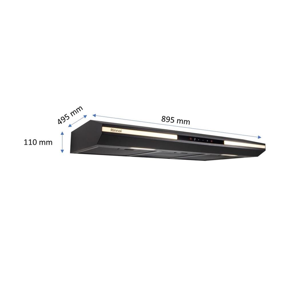 เครื่องดูดควันมาตรฐาน RINNAI RH-S3059-PBW 90 ซม.