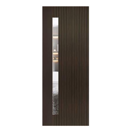 ประตูภายในโพลีสไตรีน ไม่เจาะลูกบิด LINEDEKOR ONE FIFTH 70x200 ซม. สีโอ๊ค
