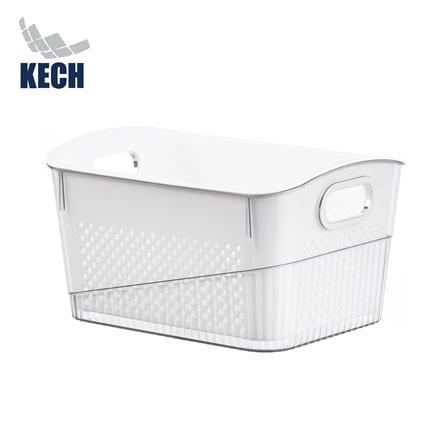 ตะกร้า 2 ชั้นมีร่องจับ KECH SYPA SIZE M 29x22x16 ซม._0