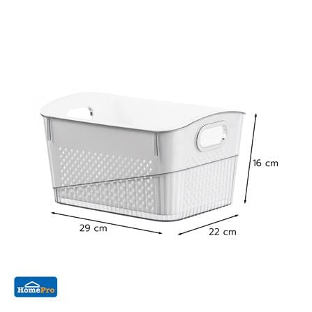 ตะกร้า 2 ชั้นมีร่องจับ KECH SYPA SIZE M 29x22x16 ซม._5
