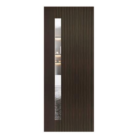 ประตูภายในโพลีสไตรีน ไม่เจาะลูกบิด LINEDEKOR ONE FIFTH 80x200 ซม. สีโอ๊ค_0