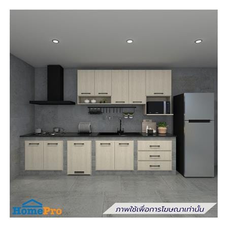 ตู้แขวนเดี่ยว WPC มือจับดำ PARAZZO ENZO 40x60 ซม. สีไลท์โอ็ค_2