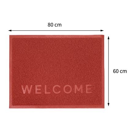 พรมเช็ดเท้าดักฝุ่น HOME LIVING STYLE W.NEO 60X80 ซม. สีแดง_6