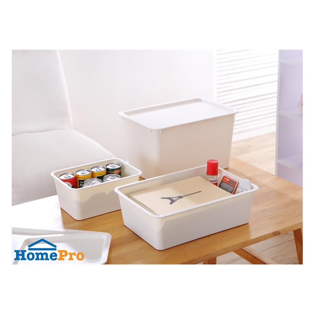 กล่องฝาปิด STACKO LITTLE SIZE XXL 37.5x25.5x22 ซม. สีขาว