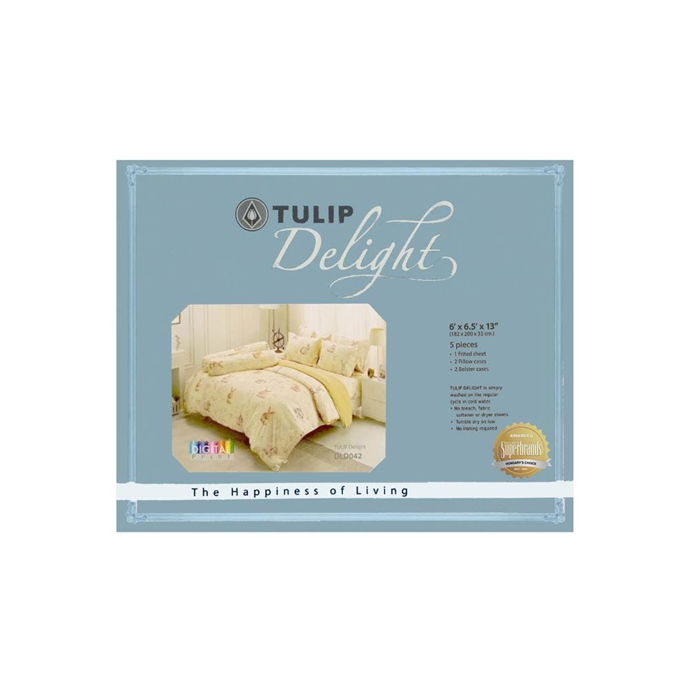 ชุดผ้าปูที่นอน 6 ฟุต (ชุด 6 ชิ้น) TULIP RABBIT 60225-DLD042