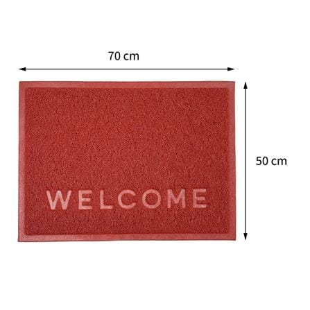 พรมเช็ดเท้าดักฝุ่น HOME LIVING STYLE W.NEO 50X70 ซม. สีแดง_5