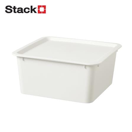 กล่องฝาปิด STACKO LITTLE SIZE M 27x27x12.5 ซม. สีขาว_0