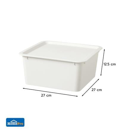 กล่องฝาปิด STACKO LITTLE SIZE M 27x27x12.5 ซม. สีขาว_7