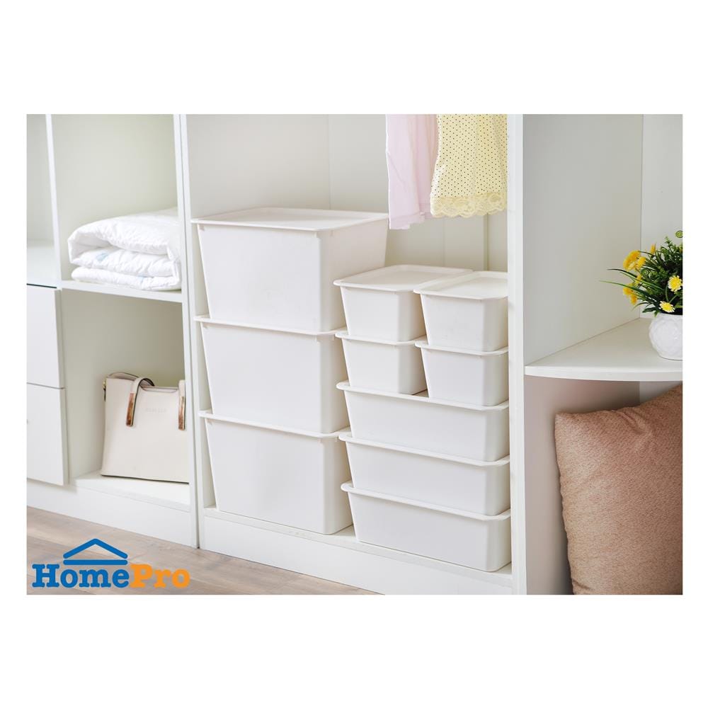 กล่องฝาปิด STACKO LITTLE SIZE L 27x27x18 ซม. สีขาว
