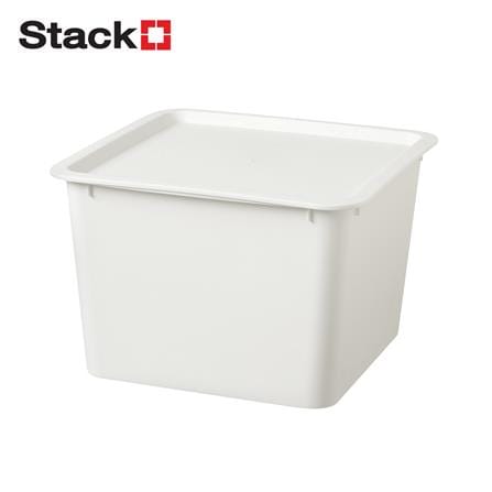 กล่องฝาปิด STACKO LITTLE SIZE L 27x27x18 ซม. สีขาว_0