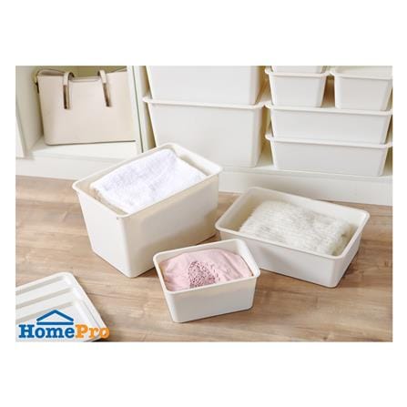 กล่องฝาปิด STACKO LITTLE SIZE L 27x27x18 ซม. สีขาว_4