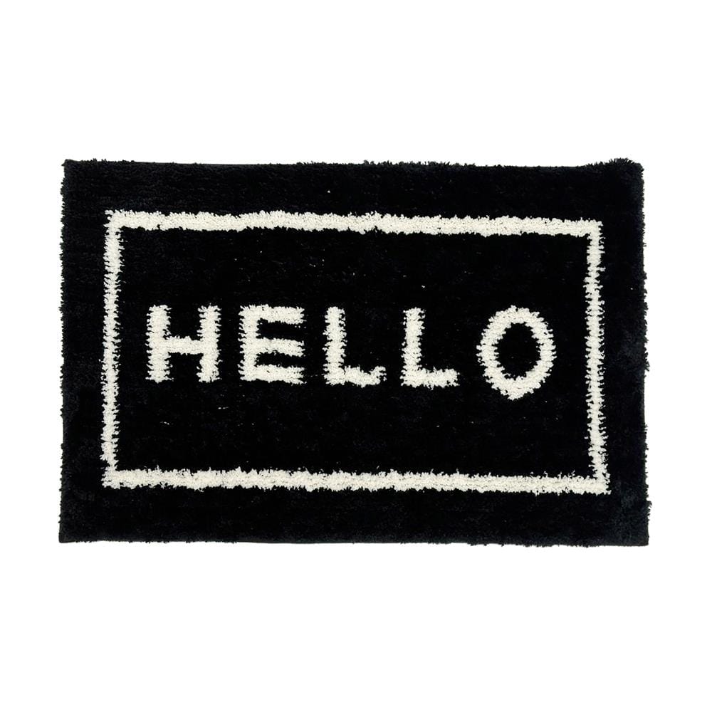 พรม HOME LIVING STYLE HELLO 45X70 ซม. สีดำ