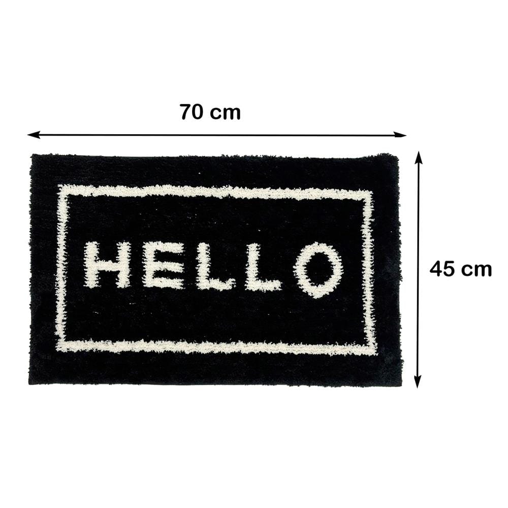 พรม HOME LIVING STYLE HELLO 45X70 ซม. สีดำ