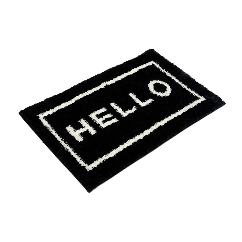 พรม HOME LIVING STYLE HELLO 45X70 ซม. สีดำ