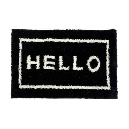 พรม HOME LIVING STYLE HELLO 45X70 ซม. สีดำ_0