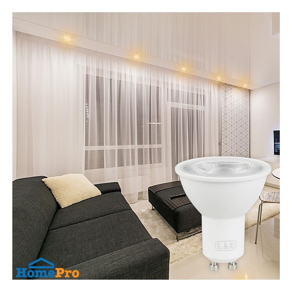 หลอด LED L&E MR16/PAR DIM 220V 7 วัตต์ WARM WHITE GU10