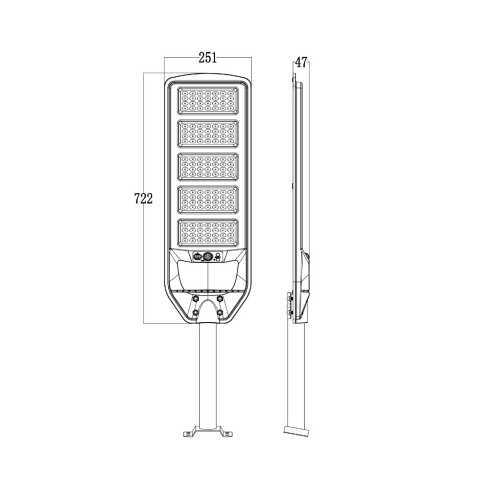 ไฟถนน SOLAR LUMAX 58-00424 200 วัตต์ DAYLIGHT สีดำ