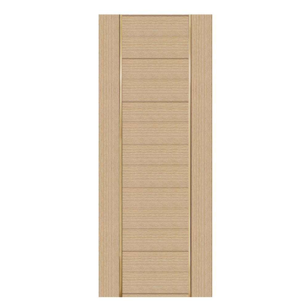 ประตูภายในโพลีสไตรีน ไม่เจาะลูกบิด LINEDEKOR DTD02G 90x200 ซม. สีบีชด้าน