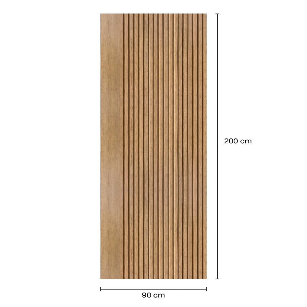 ประตูภายในโพลีสไตรีน ไม่เจาะลูกบิด LINEDEKOR VETICAL 90x200 ซม. สีสักด้าน