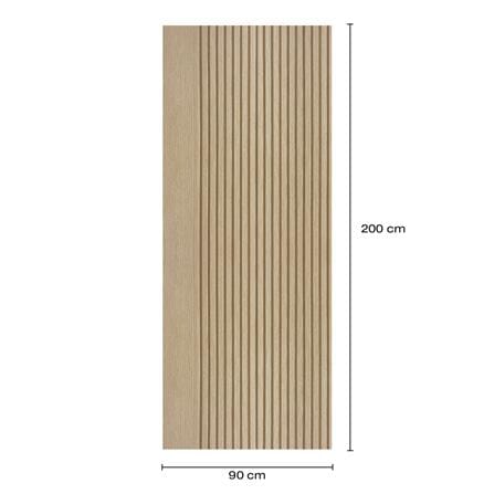 ประตูภายในโพลีสไตรีน ไม่เจาะลูกบิด LINEDEKOR VETICAL 90x200 ซม. สีบีชด้าน_4