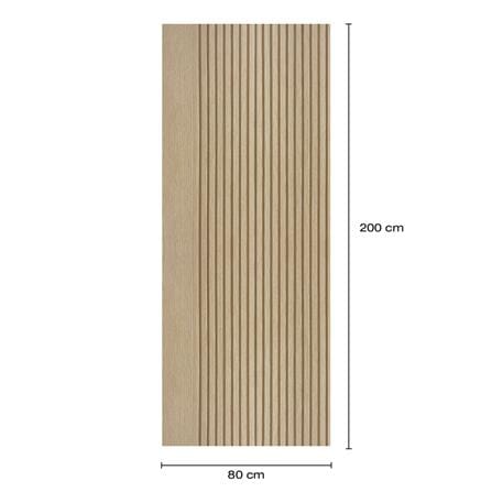 ประตูภายในโพลีสไตรีน ไม่เจาะลูกบิด LINEDEKOR VETICAL 80x200 ซม. สีบีชด้าน_4