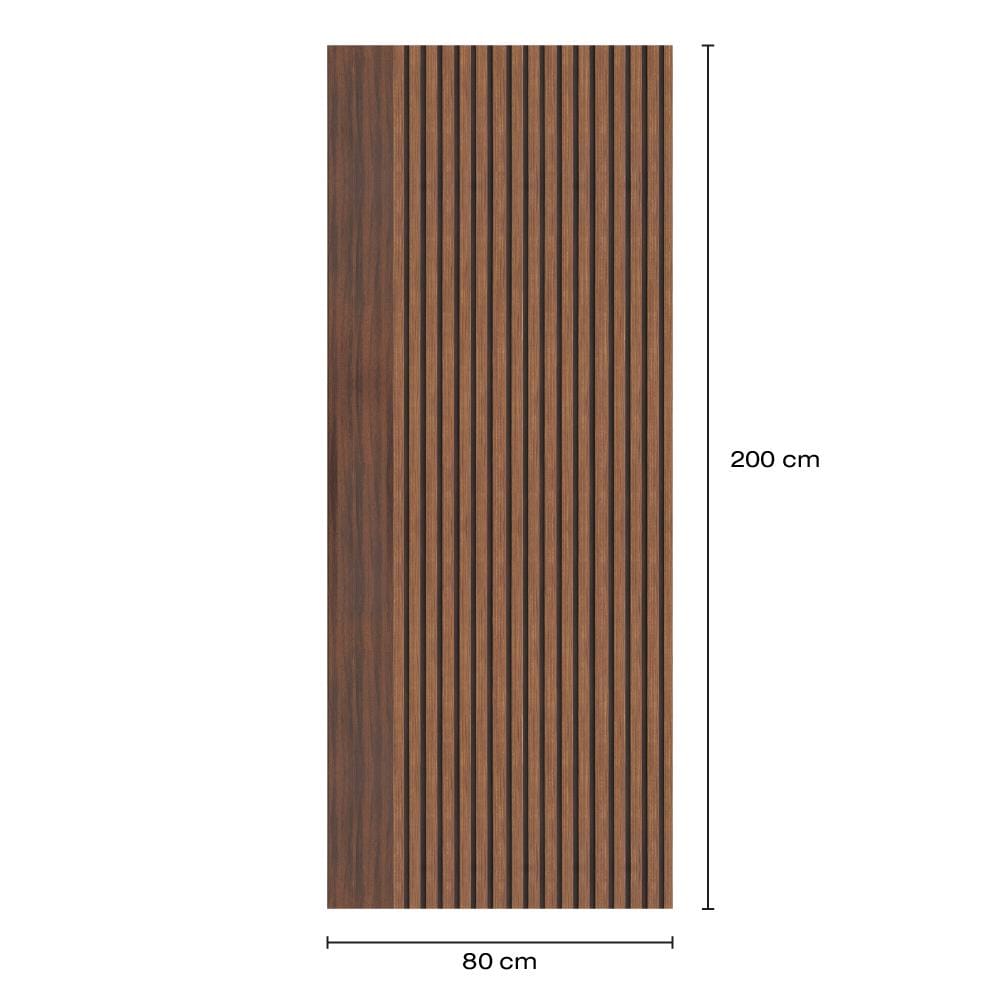 ประตูภายในโพลีสไตรีน ไม่เจาะลูกบิด LINEDEKOR VETICAL 80x200 ซม. สีโรสวู้ด