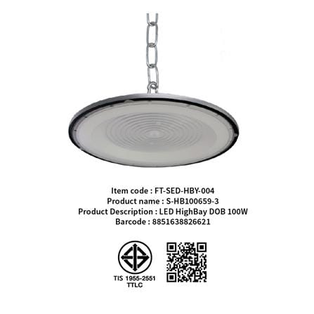 โคมไฮเบย์ LED SHINING NOVA 100 วัตต์ DAYLIGHT สีดำ_8