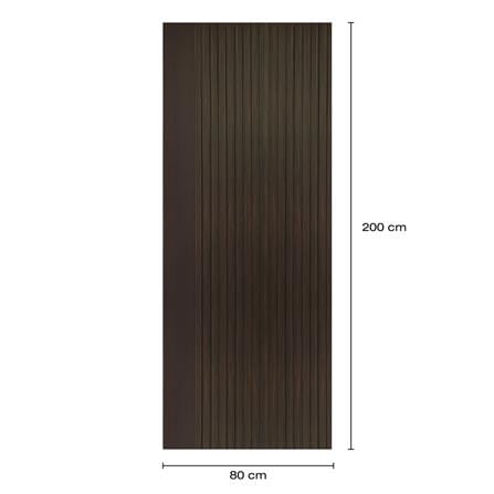 ประตูภายในโพลีสไตรีน ไม่เจาะลูกบิด LINEDEKOR VETICAL 80x200 ซม. สีโอ๊ค_4