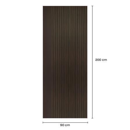 ประตูภายในโพลีสไตรีน ไม่เจาะลูกบิด LINEDEKOR VETICAL 90x200 ซม. สีโอ๊ค_4