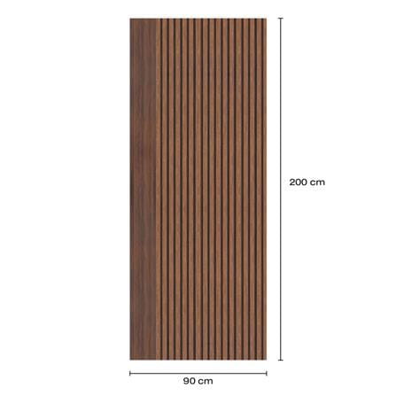ประตูภายในโพลีสไตรีน ไม่เจาะลูกบิด LINEDEKOR VETICAL 90x200 ซม. สีโรสวู้ด_4