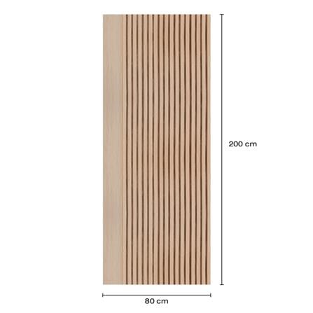 ประตูภายในโพลีสไตรีน ไม่เจาะลูกบิด LINEDEKOR VETICAL 80x200 ซม. สีบีช_4