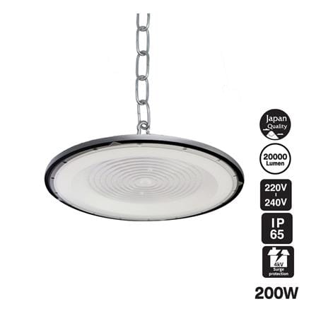 โคมไฮเบย์ LED SHINING NOVA 200 วัตต์ DAYLIGHT สีดำ_0