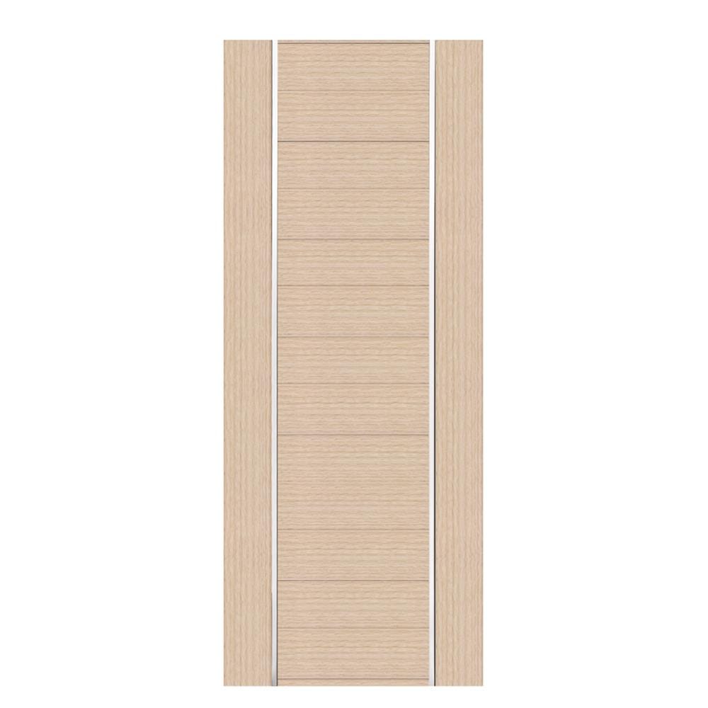 ประตูภายในโพลีสไตรีน ไม่เจาะลูกบิด LINEDEKOR DTD02S 80x200 ซม. สีบีชด้าน