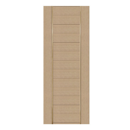 ประตูห้องน้ำโพลีสไตรีน ไม่เจาะลูกบิด LINEDEKOR DTD02G 70x200 ซม. สีบีชด้าน