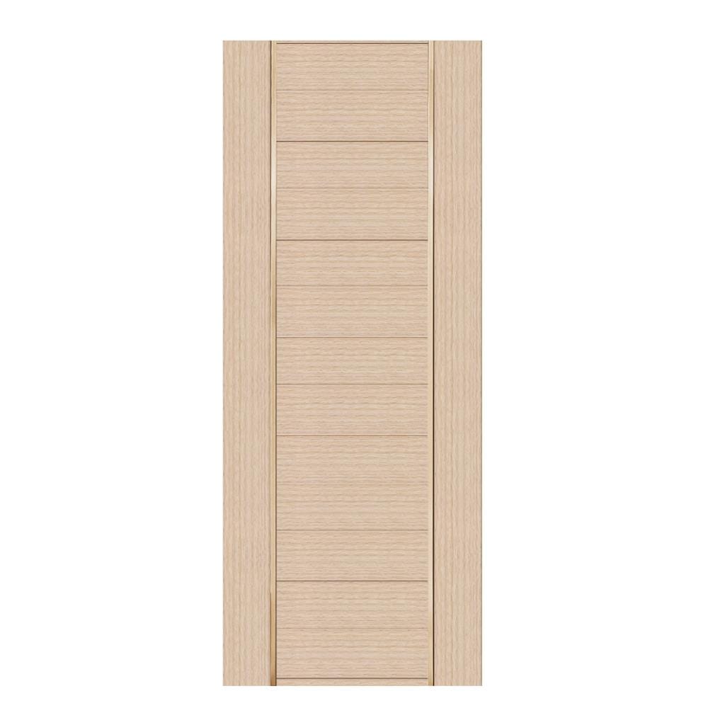 ประตูภายในโพลีสไตรีน ไม่เจาะลูกบิด LINEDEKOR DTD02G 80x200 ซม. สีบีชด้าน