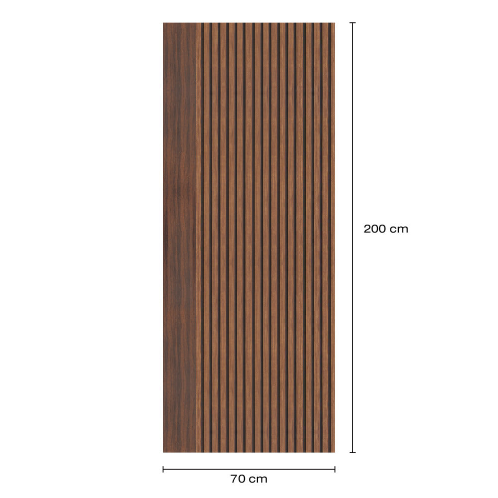 ประตูห้องน้ำโพลีสไตรีน ไม่เจาะลูกบิด LINEDEKOR VERTICAL 70x200 ซม. สีโรสวู้ด
