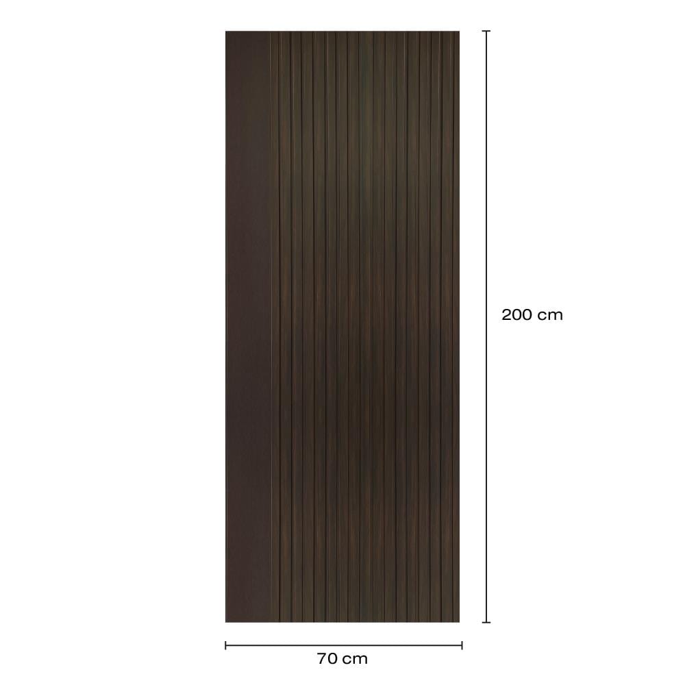 ประตูภายในโพลีสไตรีน ไม่เจาะลูกบิด LINEDEKOR VETICAL 70x200 ซม. สีโอ๊ค