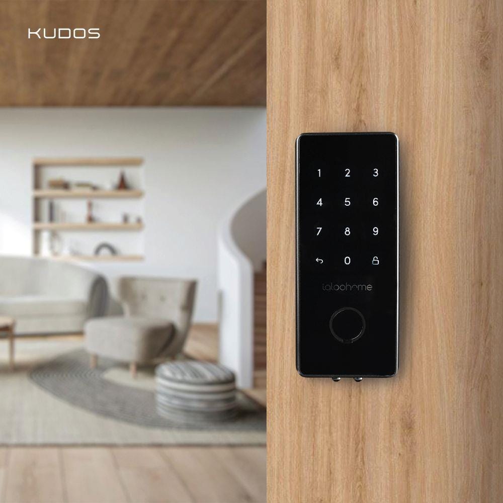 กลอนดิจิตอล KUDOS F8066088 สีดำ