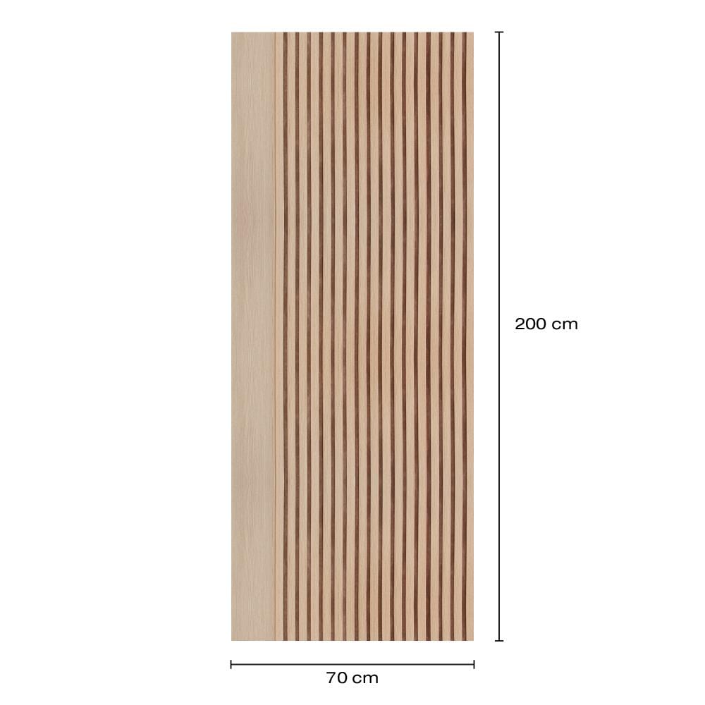ประตูภายในโพลีสไตรีน ไม่เจาะลูกบิด LINEDEKOR VETICAL 70x200 ซม. สีบีช
