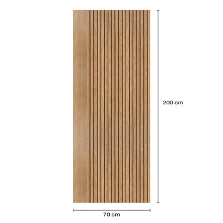 ประตูภายในโพลีสไตรีน ไม่เจาะลูกบิด LINEDEKOR VETICAL 70x200 ซม. สีสักด้าน_4