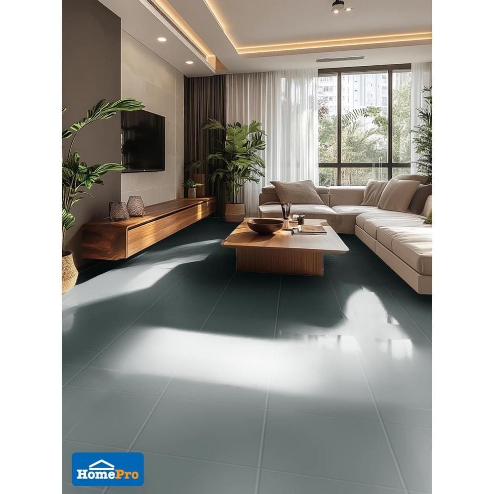 กระเบื้องพื้นพอร์ซเลน 60x60 ซม. DURAGRES พาร์ค เกรย์ โพลิช A 1.44 ตร.ม.
