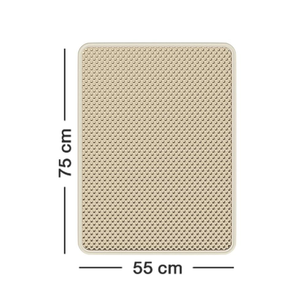 แผ่นดักทรายแมว PETUS 75x55 ซม. สีเบจ