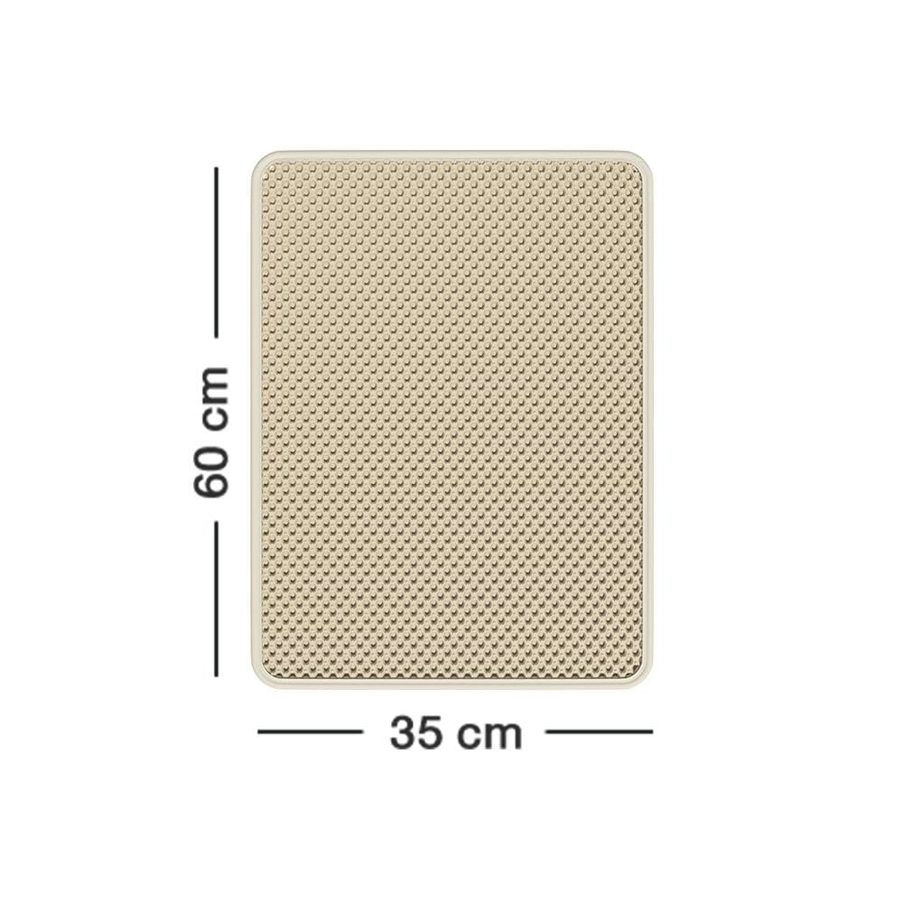 แผ่นดักทรายแมว PETUS 60x35 ซม. สีเบจ