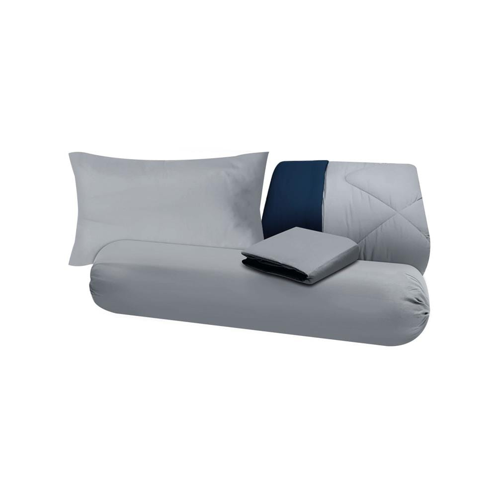 ชุดผ้าปูที่นอน 3.5 ฟุต (ชุด 4 ชิ้น) SANTA BEDDING สี DARK GREY/NAVY BLUE