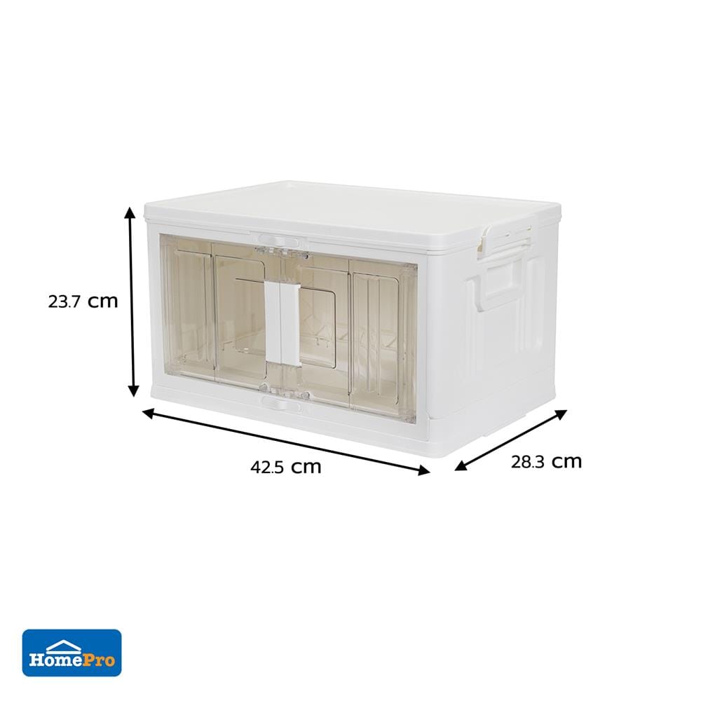 กล่องบานเปิด STACKO SUNA SIZE S 42.5x28.3x23.7 ซม. สีขาว
