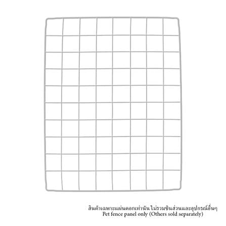 แผ่นคอกสัตว์เลี้ยง PETUS ซี่ห่าง 4 ซม. 45x45 ซม. สีขาว_0